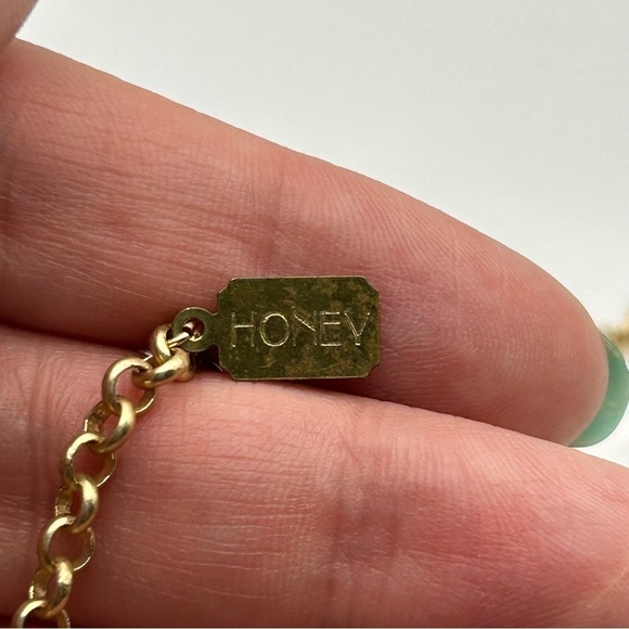 Gypset Honey Gold Tone Chain Necklace Genuine Quartz Arrowhead Pendant 33" - Picture 12 of 12